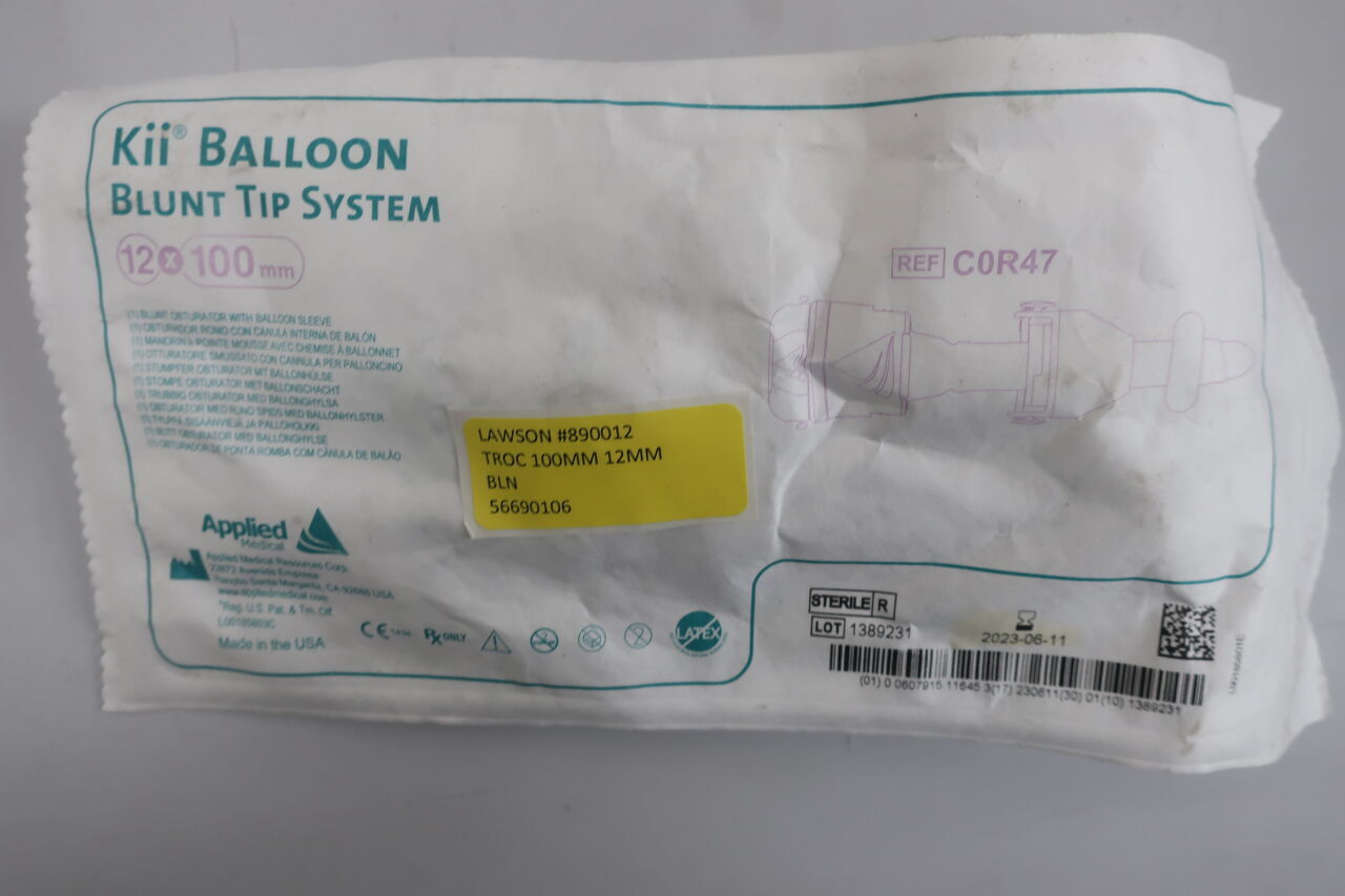 C0R47 - APPLIED MEDICAL RESOURCES - Kii Balloon Blunt Tip Access System, 12 x 100 mm, (EA) - ( Expiry Date: 2024-06-21 )
