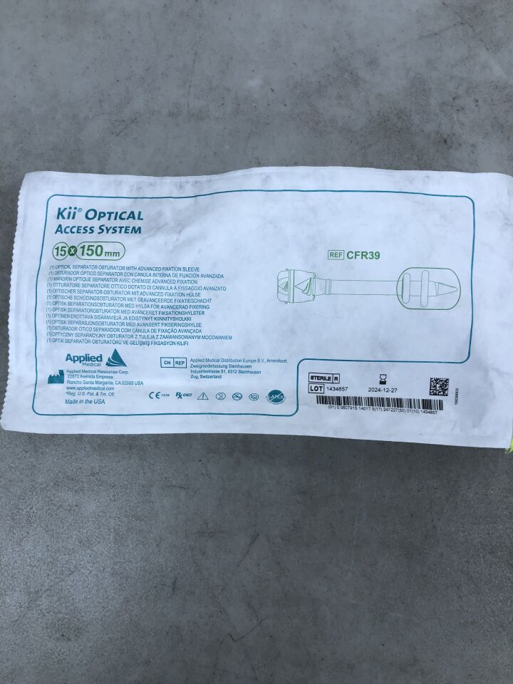 CFR39 - APPLIED MEDICAL RESOURCES - Kii Advanced Fixation Optical Access System, 15 x 150 mm Size, (EA) - ( Expiry Date: 2024-12-27 )