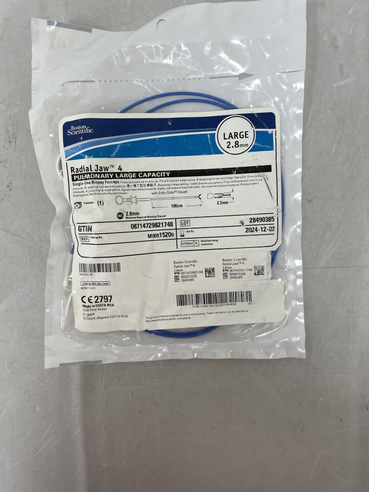 1520 - BOSTON SCIENTIFIC - Radial Jaw 4 Single-Use Biopsy Forceps - Pulmonary Large Capacity - 2.8mm x 100cm, (EA) - ( Expiry Date: 2024-12-02 )