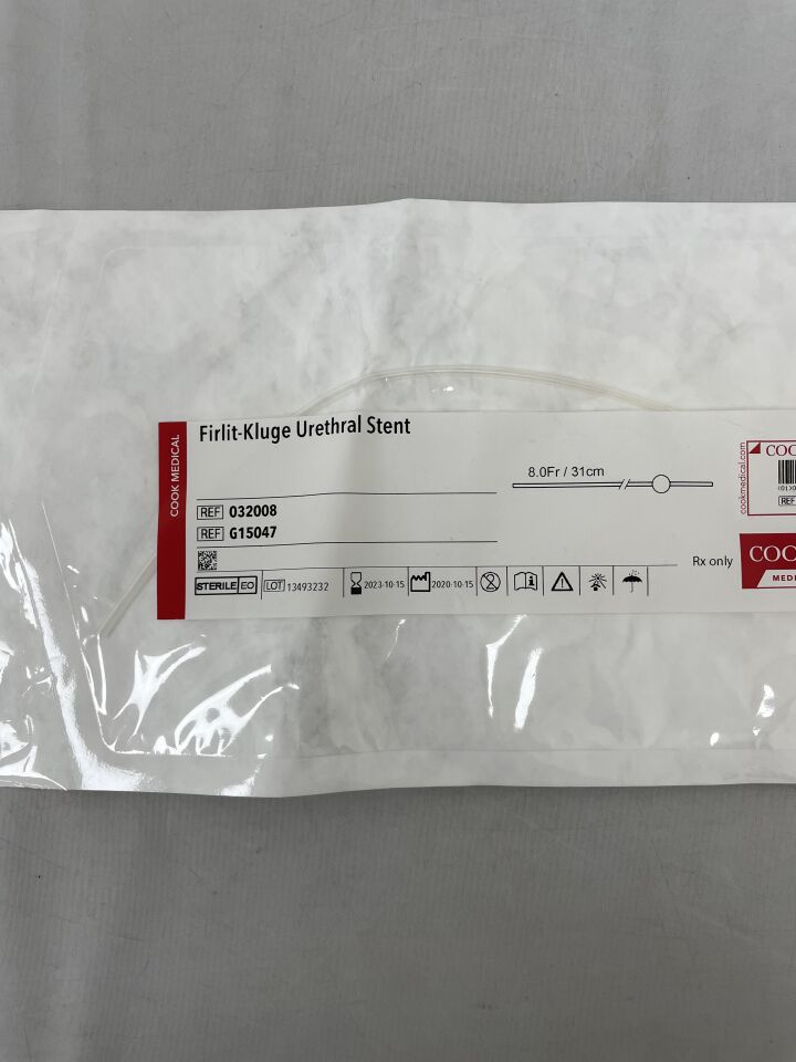 G15047 - COOK - Firlit-Kluge Urethral Stent 8F x 30cm, (EA) - ( Expiry Date: 2025-05-26 )