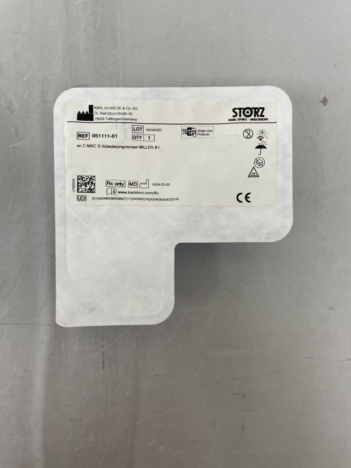 051111-01 - STORZ - C-MAC S Video Laryngoscope Miller 1 , ( EA ) - ( Expiry Date : 2099-12-31 )