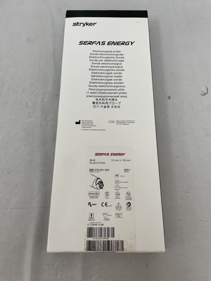 0279-351-250 - STRYKER - 50-S Suction Probe Max Cut Level 11, (BX/1) - ( Expiry Date: 2018-11-09 )
