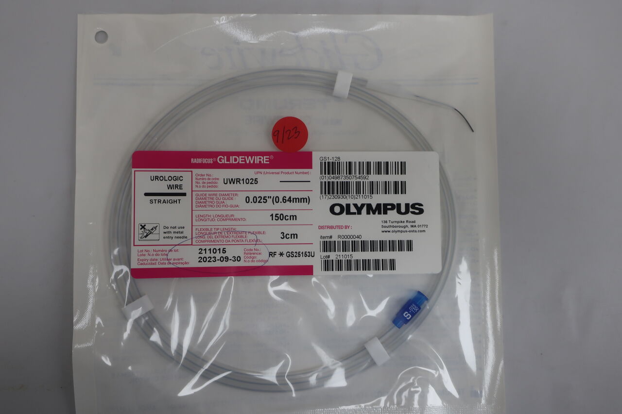 UWR1025 - TERUMO - urological glidewire: 0.025" x 150cm, straight, (EA) - ( Expiry Date: 2025-04-30 )