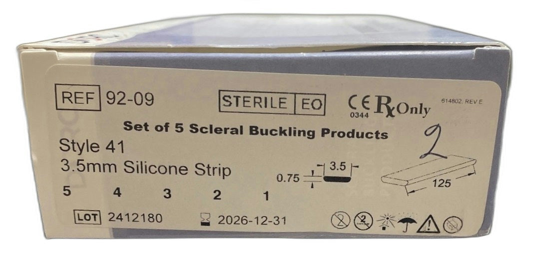92-09 - DUTCH OPHTHALMIC RESEARCH CENTER - Scleral Buckling Products: Style 41, 3.5mm Silicone Strip, (EA/1)