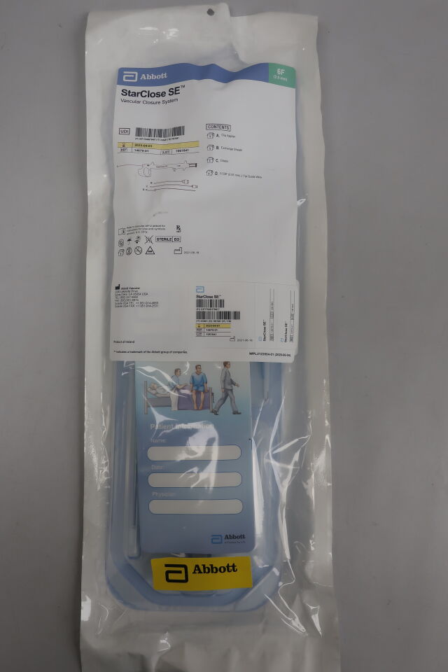 14679-01 - ABBOTT - StarClose SE Vascular Closure System, Green Sheath, (EA) - ( Expiry Date: 2025-04-01 )