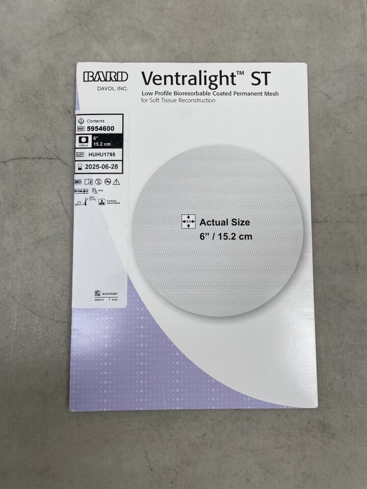 5954600 - BARD - Ventralight ST Mesh: 6" Circle, (BX/1) - ( Expiry Date: 2025-06-28 )