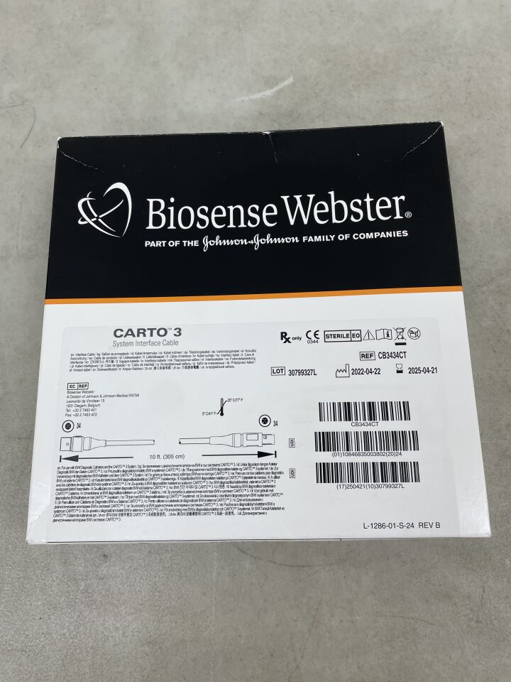 CB3434CT - BIOSENSE WEBSTER - Carto 3 System Interface Cable 34 Pin Blue to 34 Pin Blue, (BX/1) - ( Expiry Date: 2025-04-21 )
