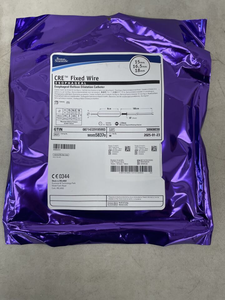 5837 - BOSTON SCIENTIFIC - CRE Fixed Wire Balloon Dilatation Catheter - Esophageal - 15mm x 16.5mm x 18mm, () - ( Expiry Date: 2025-01-23 )