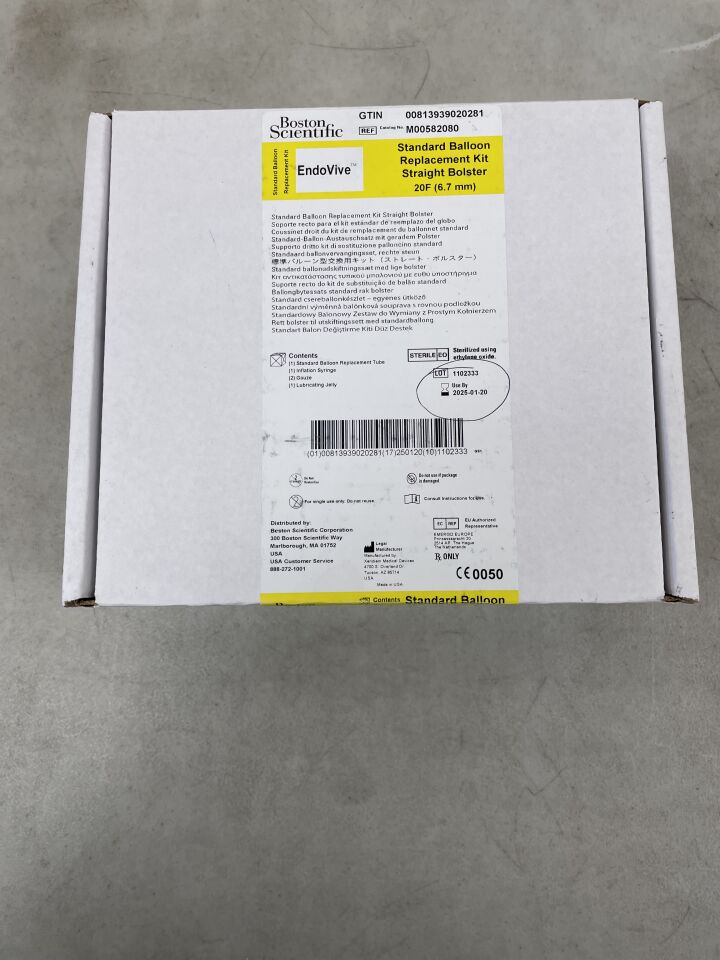 8208 - BOSTON SCIENTIFIC - EndoVive Standard Balloon Replacement Kit - Straight Bolster - 20Fr, (BX/1) - ( Expiry Date: 2025-01-20 )