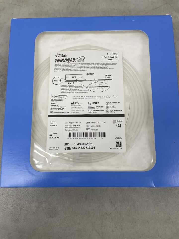 49298 - BOSTON SCIENTIFIC - Thruway PTA Guidewire - Long Taper - .014" x 300cm, (BX/1) - ( Expiry Date: 2025-05-31 )
