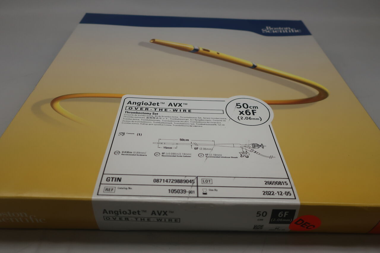 105039 - BOSTON SCIENTIFIC - AngioJet AVX Thrombectomy Set - OTW - 6Fr x 50cm, (BX/1) - ( Expiry Date: 2025-04-14 )