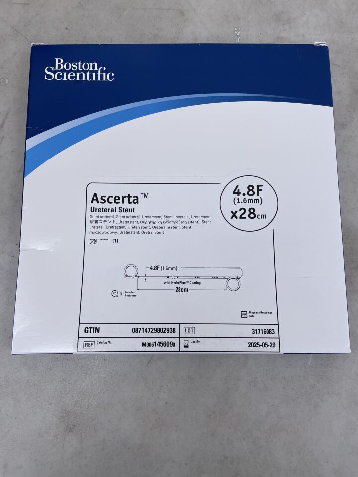 145609 - BOSTON SCIENTIFIC - Ascerta Ureteral Stent - 4.8Fr x 28cm, (BX/1) - ( Expiry Date: 2025-05-29 )
