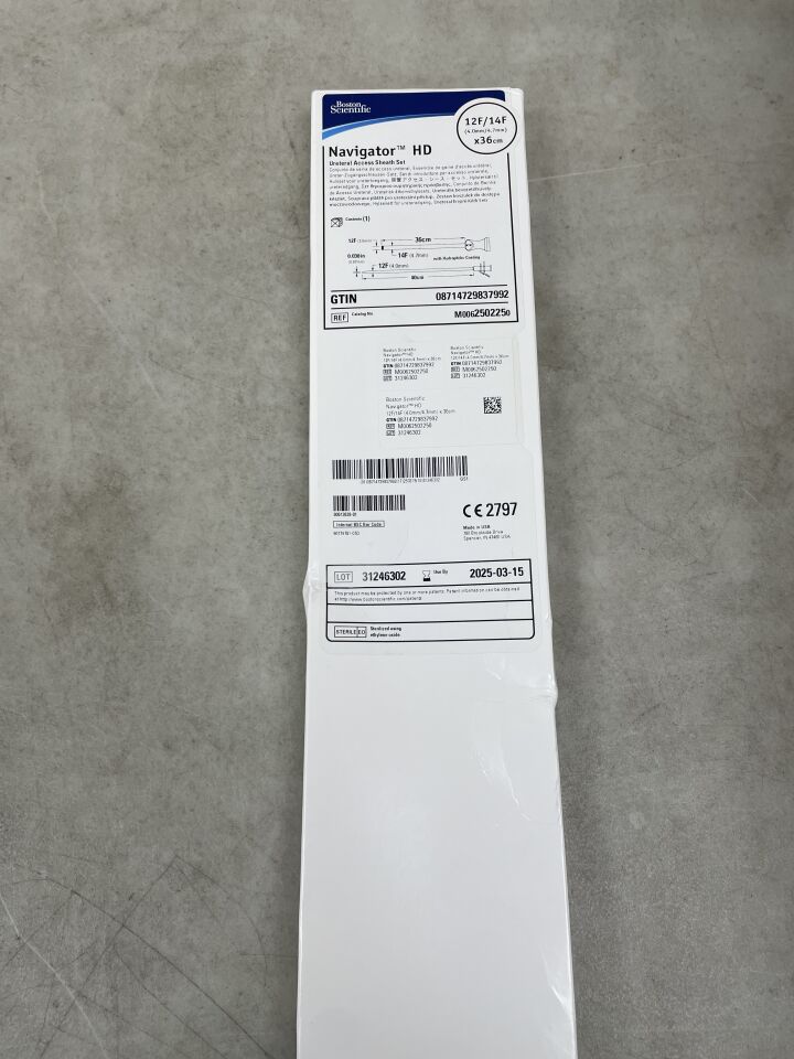 250225 - BOSTON SCIENTIFIC - Navigator HD Ureteral Access Sheath Set - 12Fr/14Fr x 36cm, (BX/1) - ( Expiry Date: 2025-03-15 )