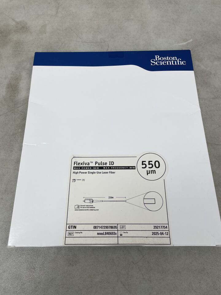L840693 - BOSTON SCIENTIFIC - Flexiva Pulse ID High Power Single-Use Laser Fiber - 100W x 80HZ - 2.6m x 550µm, (BX/1) - ( Expiry Date: 2025-04-12 )