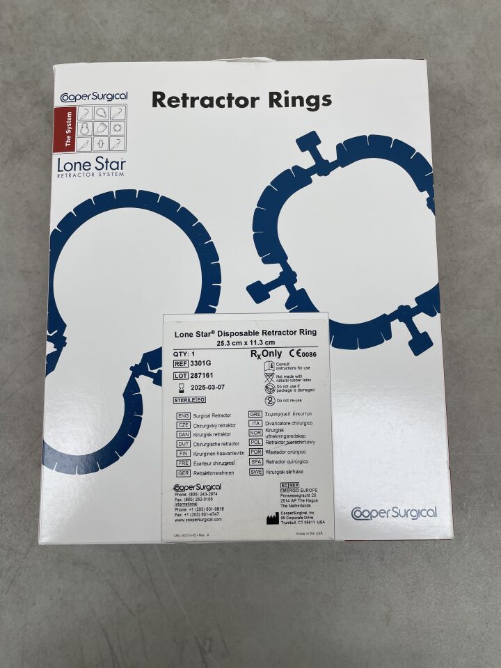 3301G - COOPER SURGICAL - Lone Star Plastic Retractor Ring 25.3cm x 11.3cm, (BX/1) - ( Expiry Date: 2025-03-07 )