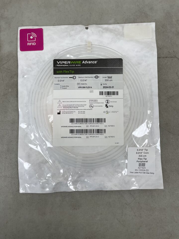 VPR-GW-FLEX14 - CSI - ViperWire Advance Guidewire 0.014" x 335cm, Flex Tip, (EA) - ( Expiry Date: 2024-03-31 )