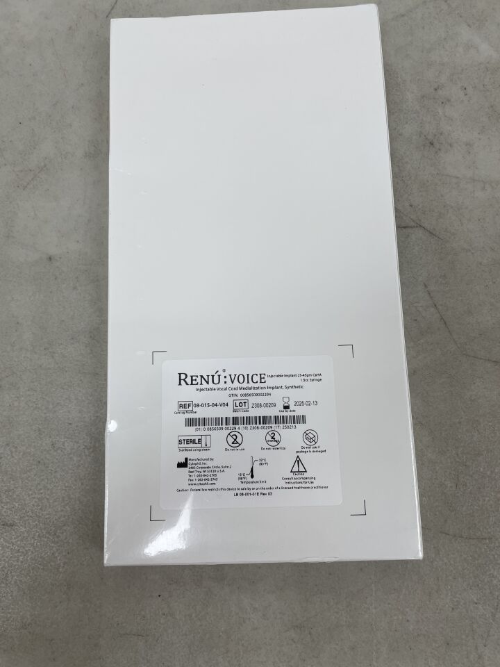 08-015-04-V04 - CYTOPHIL - RENU Gel Injectable Vocal Fold Medlalization Implant 1.5cc, (BX/1) - ( Expiry Date: 2025-02-13 )