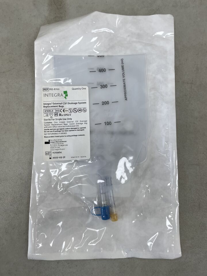 INS8700 - INTEGRA - External CSF Drainage System Replacement Bags, (EA) - ( Expiry Date: 2022-03-31 )