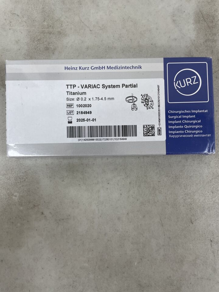 1002020 - KURZ - TTP Variac System, Partial, Titanium 0.2mm x 1.75-4.5mm, (BX/1) - ( Expiry Date: 2025-01-01 )