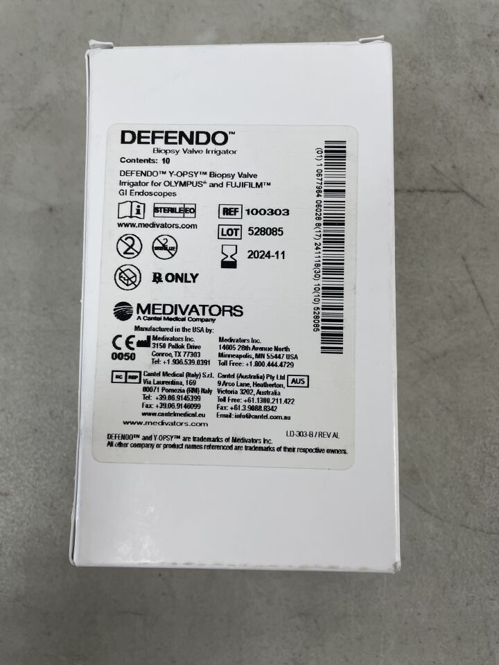 100303 - MEDIVATORS - Defendo Y-OPSY Biopsy Valve Irrigator for Olympus & Fujifilm, (BX/10) - ( Expiry Date: 2024-11-18 )