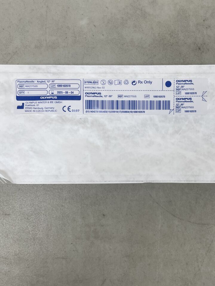 WA22755S - OLYMPUS - PlasmaNeedle HF-Resection Electrode w/Cable, Angled 12-30 Degree ESG TURis
, () - ( Expiry Date: 2025-08-04 )