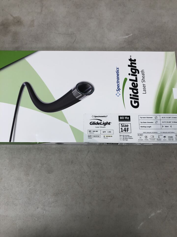 500-302 - SPECTRANETICS - GlideLight Laser Sheath - 14Fr x 80Hz, () - ( Expiry Date: 2025-02-08 )