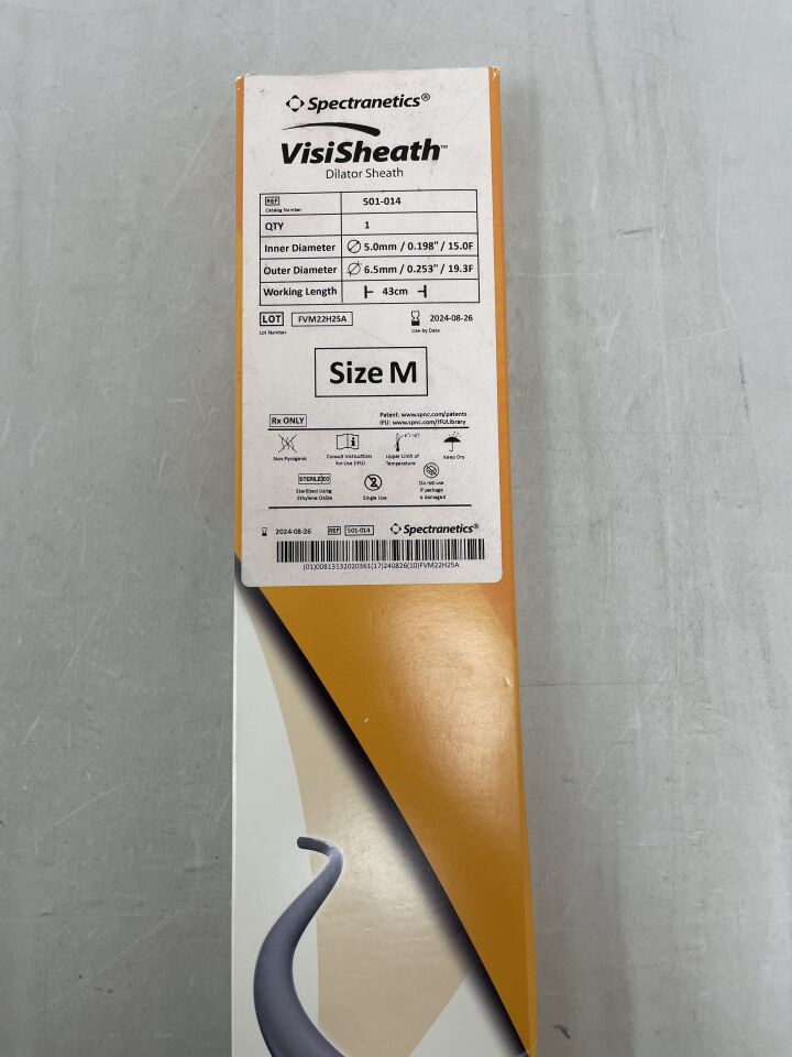 501-014 - SPECTRANETICS - VisiSheath Dilator Sheath Size M, 43cm , (BX/1) - ( Expiry Date: 2024-08-26 )