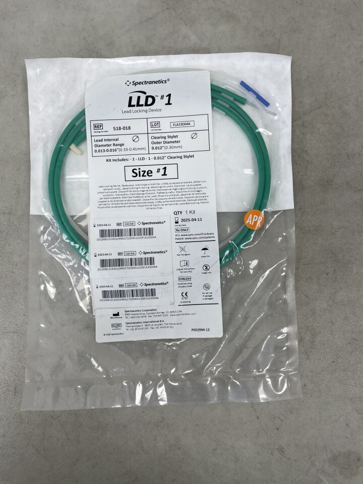 518-018 - SPECTRANETICS - Single-Use Lead Locking Device, Size #1, 0.013 to 0.016 in. Locking Range Diameter, (EA) - ( Expiry Date: 2025-04-11 )