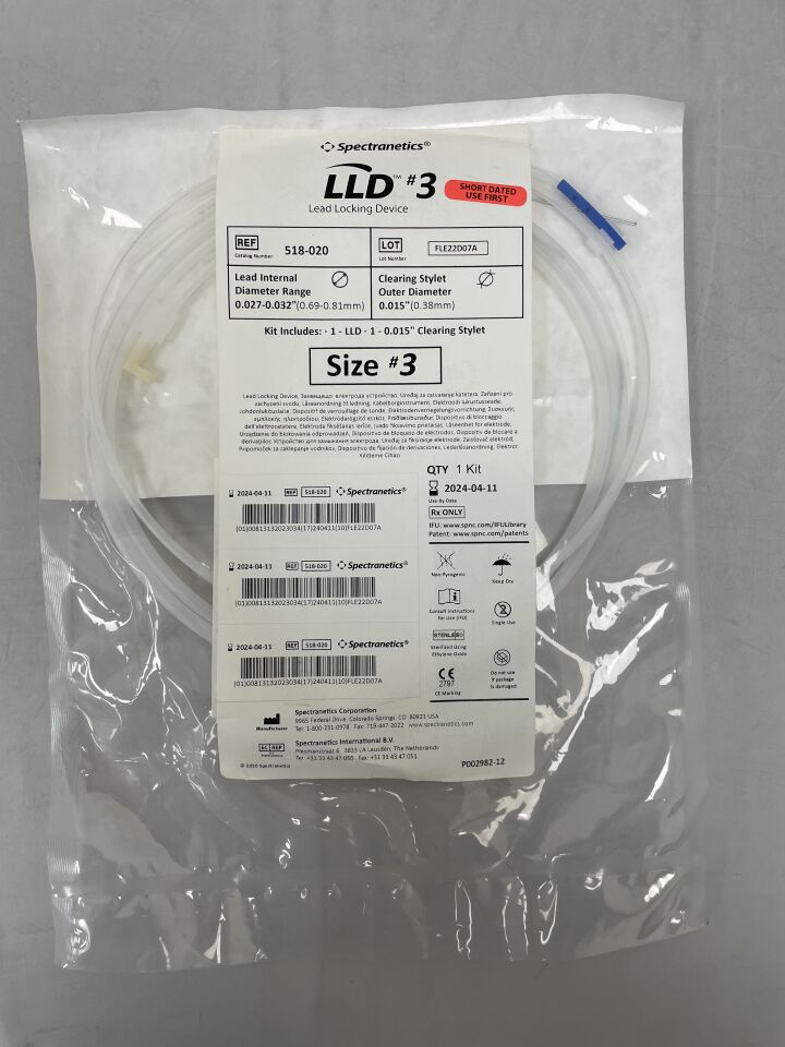 518-020 - SPECTRANETICS - LLD #3 Lead Locking Device - .015", () - ( Expiry Date: 2024-07-20 )