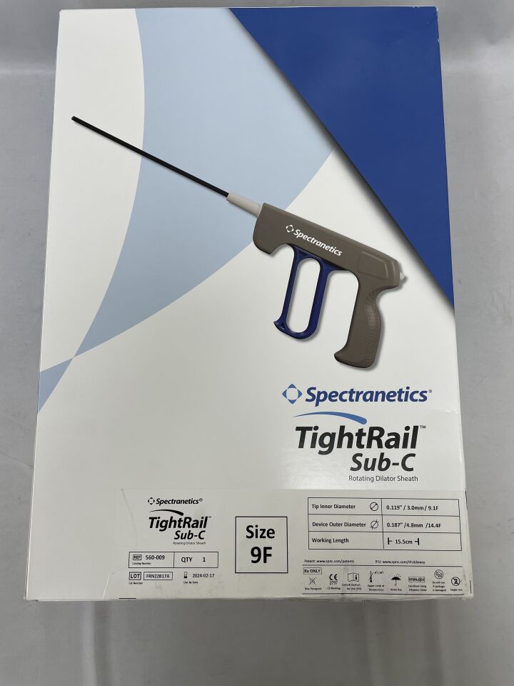 560-009 - SPECTRANETICS - TightRail Sub-C 9F Rotating Dilator Sheath, (BX/1) - ( Expiry Date: 2024-02-17 )