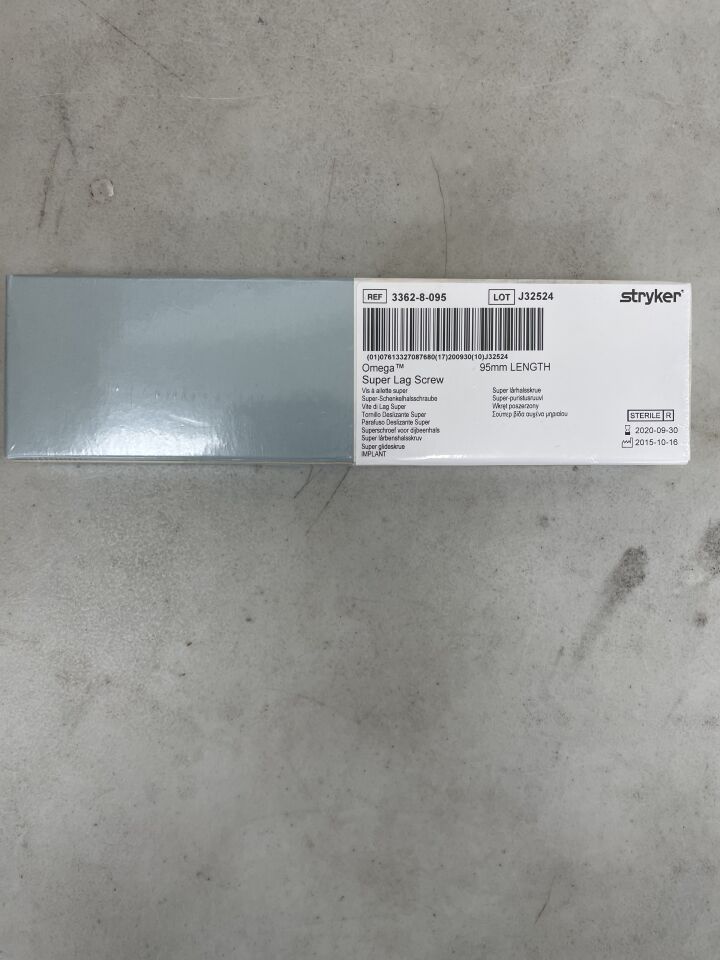 3362-8-095 - STRYKER - Omega Super Lag Screw 15mm x 95mm, (BX/1) - ( Expiry Date: 2020-09-30 )
