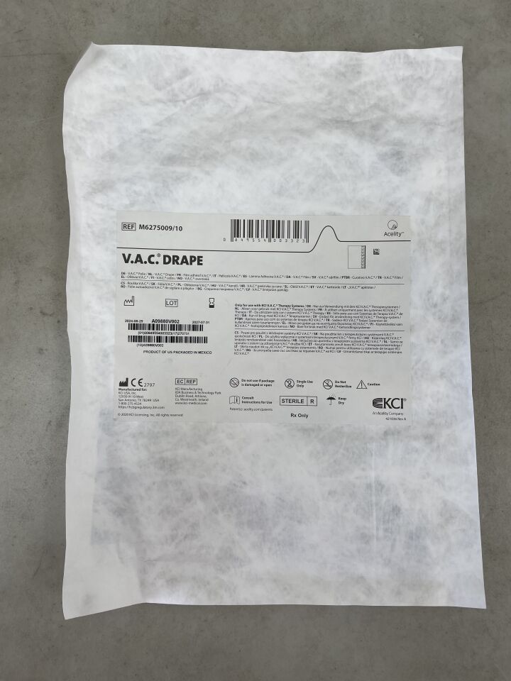M6275009 - KCI - V.A.C. Drape: 30.5cm x 26cm - Negative Pressure Wound Therapy, NPWT , ( EA ) - ( Expiry Date : 2027-07-31 )