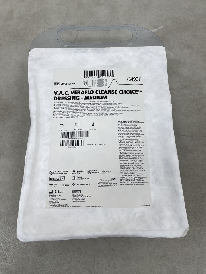 ULTVCC05MD - KCI - V.A.C. Veraflo Cleanse Choice Dressing - Medium , ( EA ) - ( Expiry Date : 2026-01-31 )