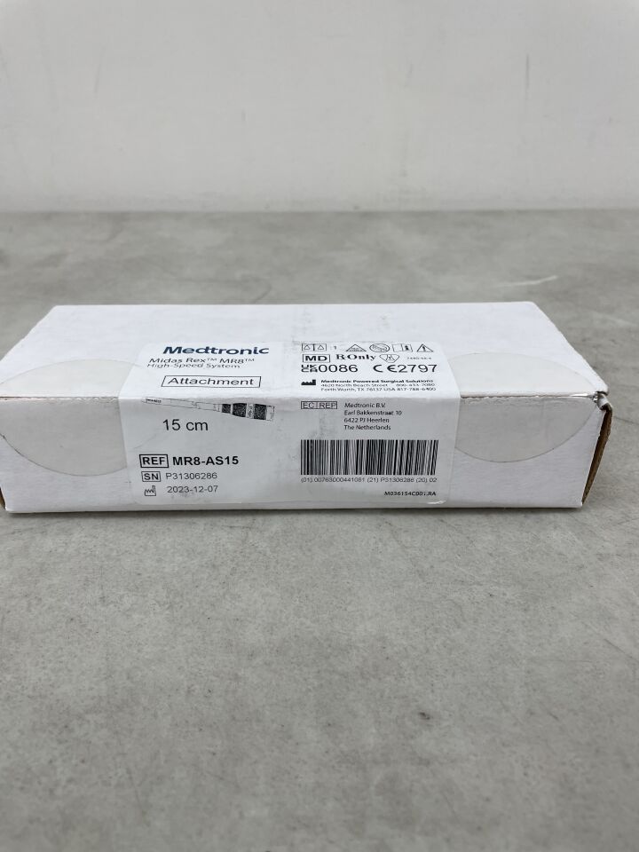 MR8-AS15 - MEDTRONIC - Midas Rex MR8 Small Bore Straight Attachment, 15 cm , ( BX/1 ) - ( Expiry Date : 2099-12-31 )