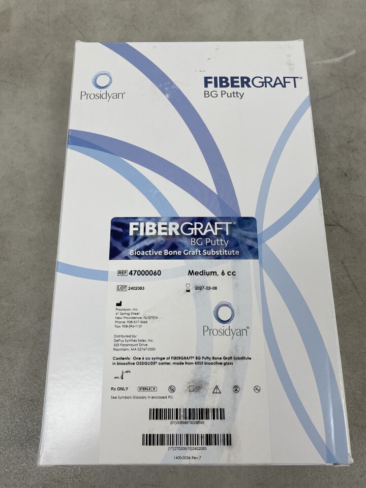 47000060 - PROSIDYAN - FiberGraft BG Putty GPS Bioactive Bone Graft Subsitute, Medium, 6cc, (Caja/1) - (Fecha de caducidad: 08/02/2027)