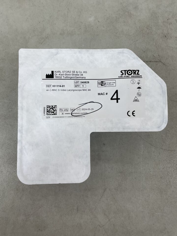 051114-01 - STORZ - C-MAC S Video Laryngoscope MAC 4 , ( EA ) - ( Expiry Date : 2099-12-31 )