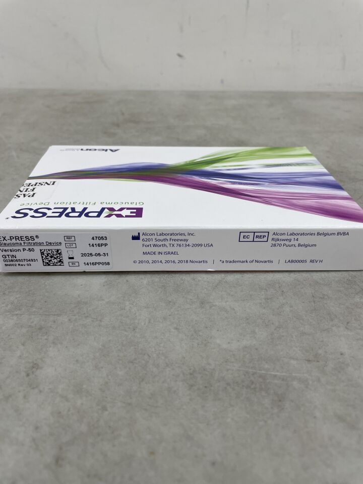 47053 - ALCON - EX-PRESS Glaucoma Filtration Device P-50 (SN002), (BX/1) - ( Expiry Date: 2025-05-31 )