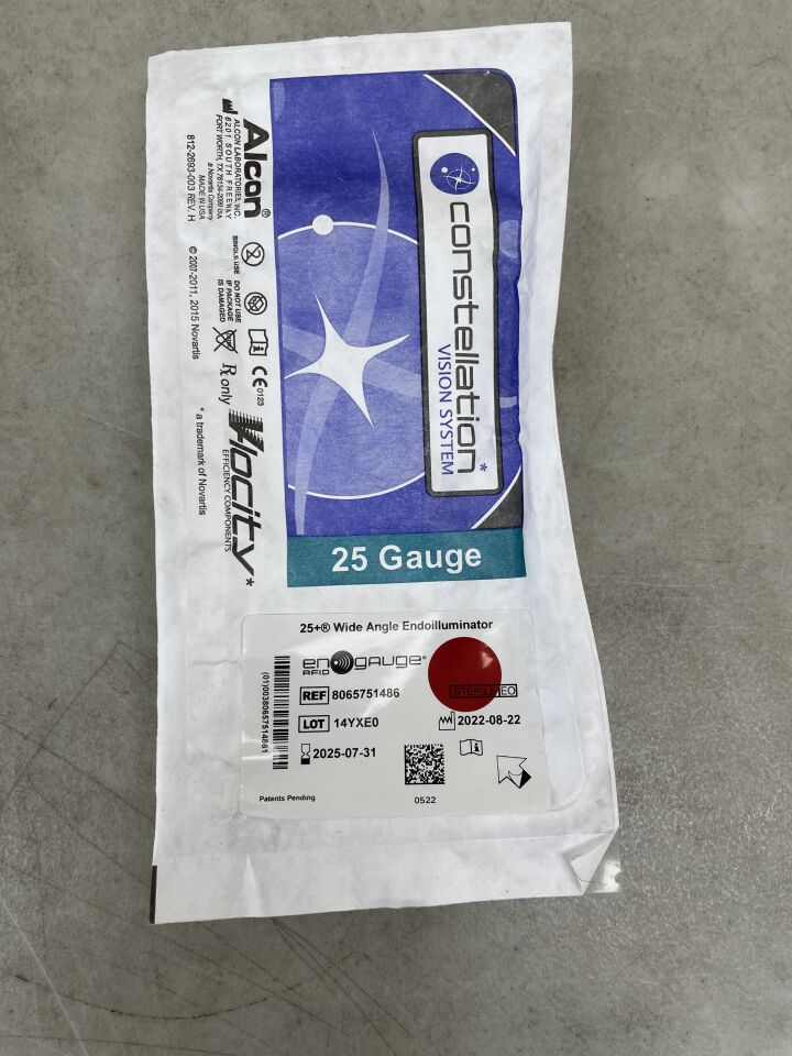 8065751486 - ALCON - Constellation 25+ Sapphire Wide Angle Endoilluminator, RFID, (EA) - ( Expiry Date: 2025-07-31 )