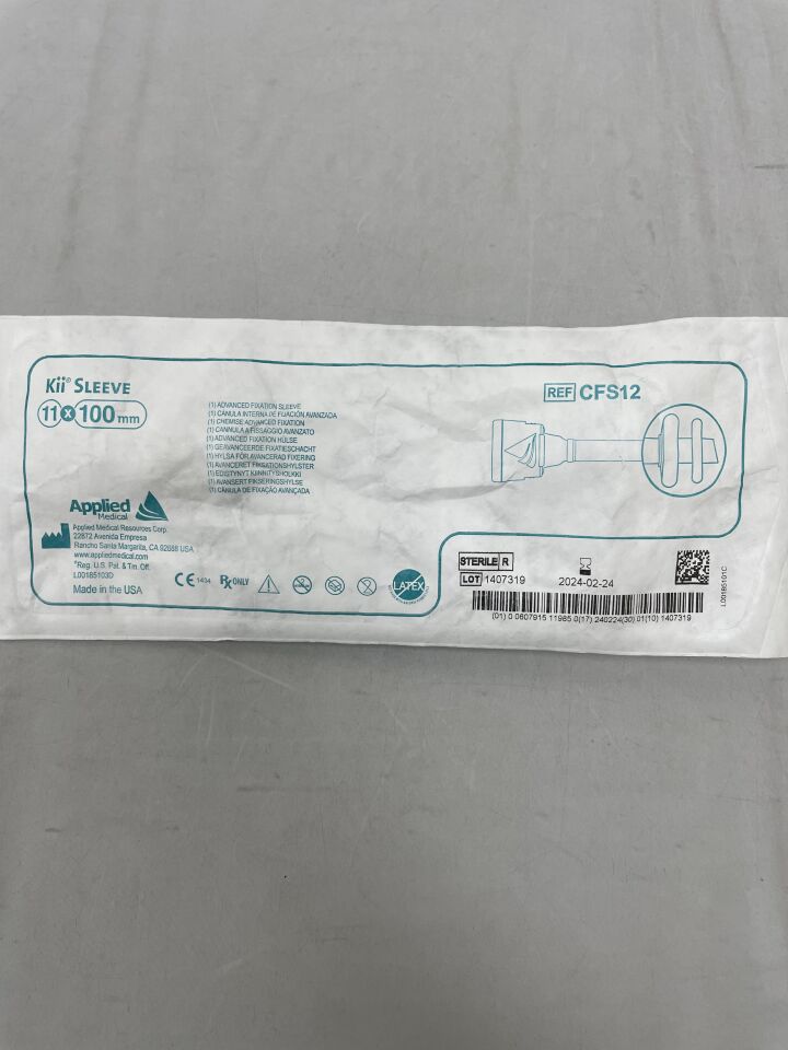 CFS12 - APPLIED MEDICAL RESOURCES - Kii Sleeve, Advanced Fixation 11mm x 100mm, (EA) - ( Expiry Date: 2025-06-29 )
