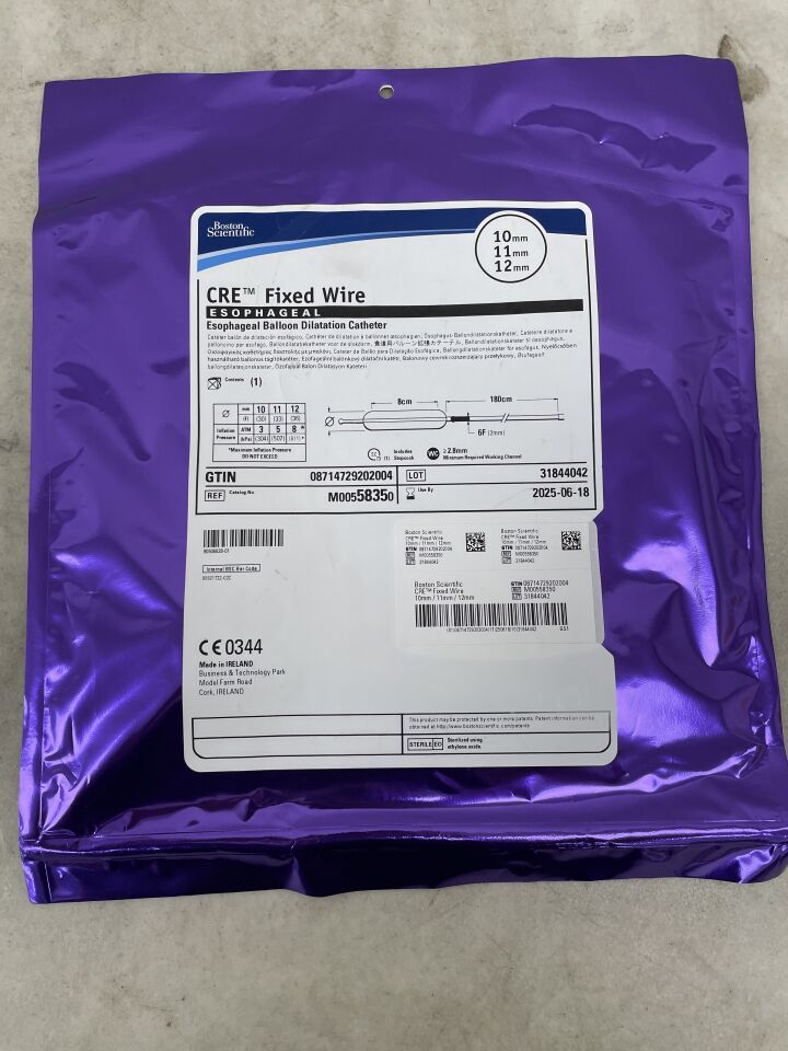 5835 - BOSTON SCIENTIFIC - CRE Fixed Wire Balloon Dilatation Catheter - Esophageal - 10mm x 11mm x 12mm, (EA) - ( Expiry Date: 2025-06-18 )