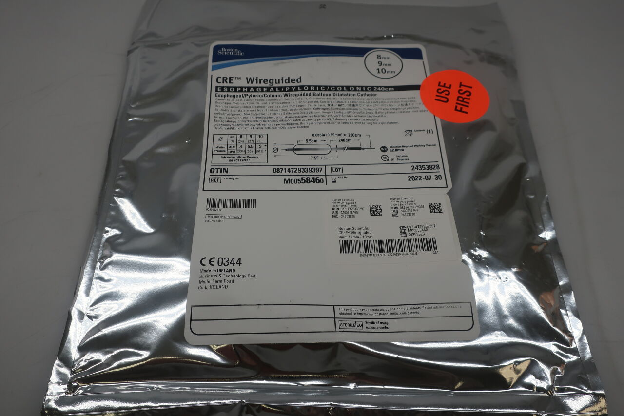 5846 - BOSTON SCIENTIFIC - CRE Wireguided, Esophageal/Pyloric/Colonic, 240cm, 8mm/9mm/10mm, (EA) - ( Expiry Date: 2025-04-11 )