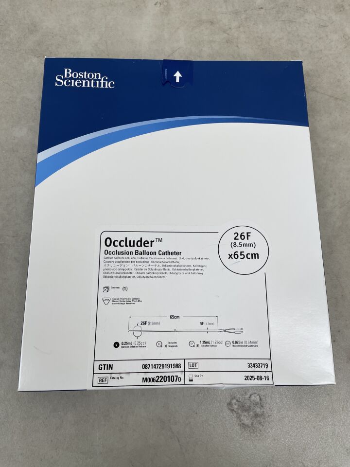 220107 - BOSTON SCIENTIFIC - Occluder Occlusion Balloon Catheter - 26Fr x 65cm, (BX/1) - ( Expiry Date: 2025-08-16 )