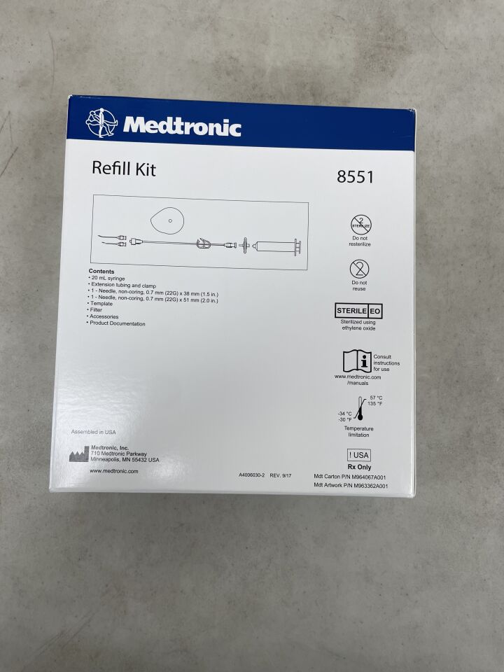 8551 - MEDTRONIC - Refill Kit 20ml x 22Ga, () - ( Expiry Date: 2025-02-20 )