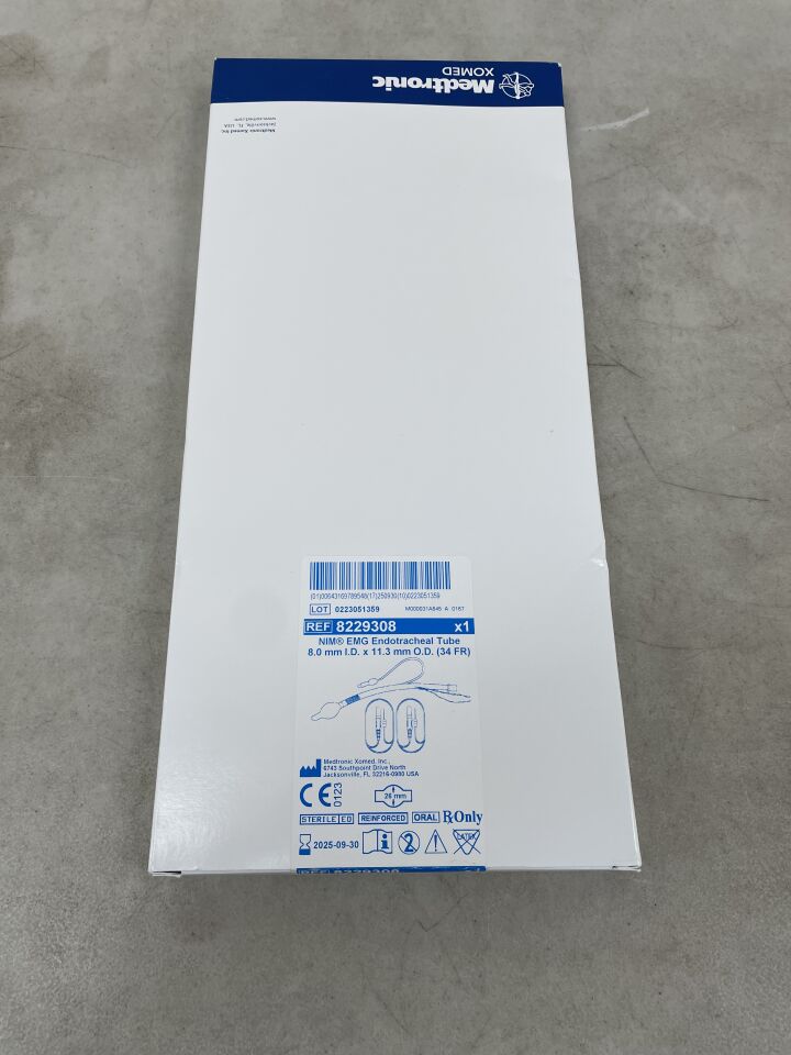 8229308 - MEDTRONIC - NIM EMG Reinforced Endotracheal Tube, 8 ID x 11.3 mm OD, (BX/1) - ( Expiry Date: 2025-09-30 )