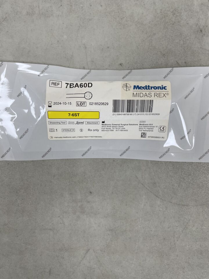 7BA60D - MEDTRONIC - Midas Rex MR8 Ball Diamond Cutting Burr, 6 mm Head Diameter, 7 cm Shaft Length, (EA) - ( Expiry Date: 2024-10-15 )