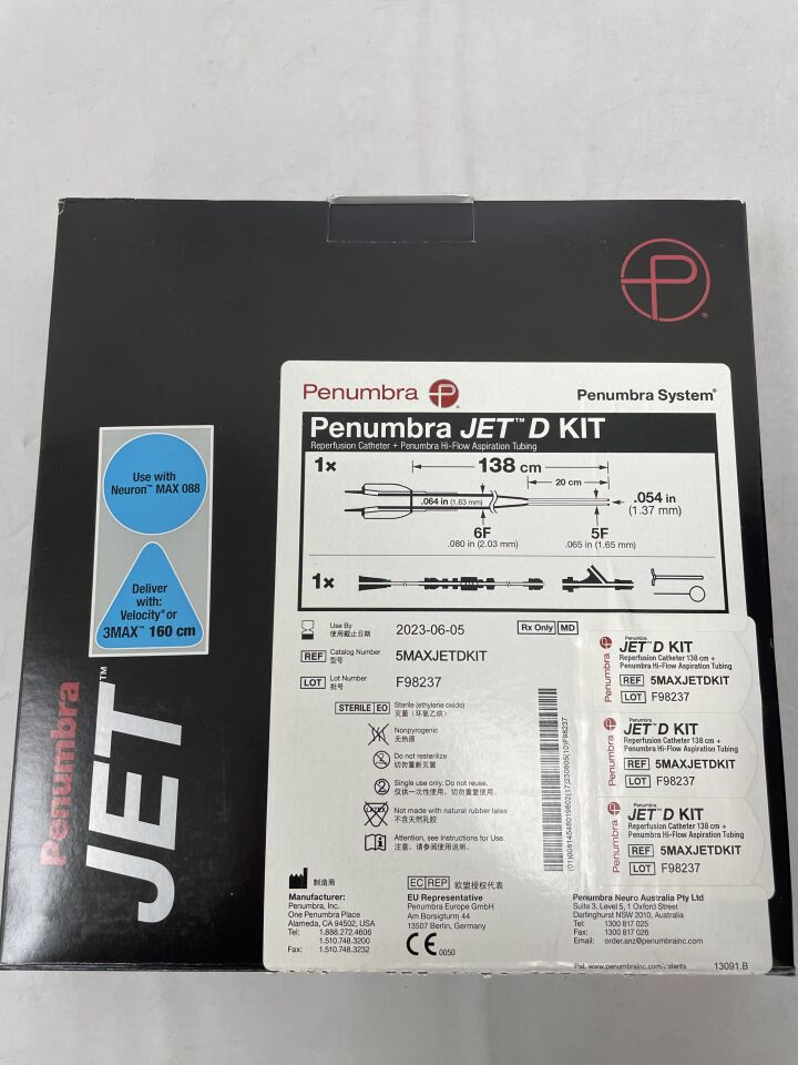 5MAXJETDKIT - PENUMBRA - JET D Reperfusion Catheter +, (BX/1) - ( Expiry Date: 2025-07-13 )