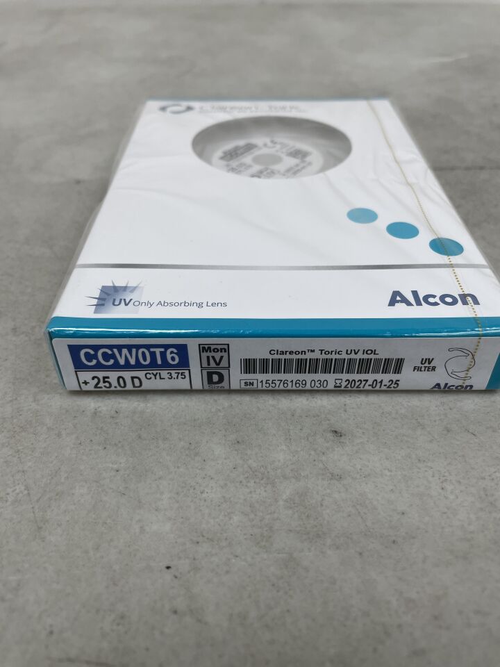 CCW0T6.250 - ALCON - Clareon Toric UV IOL, 25.0D, (BX/1) - ( Expiry Date: 2027-01-25 )