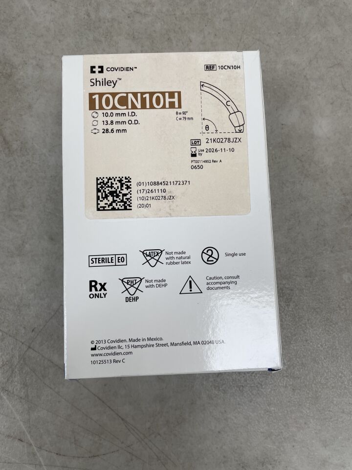10CN10H - COVIDIEN - Tubo de traqueotomía flexible Shiley con balón TaperGuard, DIC de 9,5 mm (caja/1) - (Fecha de caducidad: 10/11/2026)
