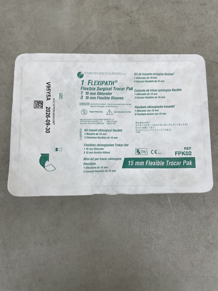 FPK02 - ETHICON - 柔性胸腔套管針包,15 毫米,(EA)-(有效期至:2026-09-30)