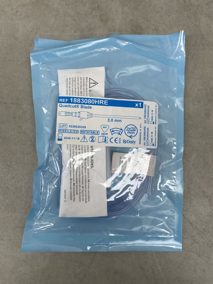 1883080HRE - MEDTRONIC - quadcut blade 3.0 mm , ( EA ) - ( Expiry Date : 2026-11-18 )